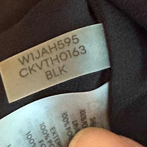 Calvin Klein Women's V-Neck Textured Blouse Size 2X Black 3/4 Sleeve Top - Picture 7 of 12